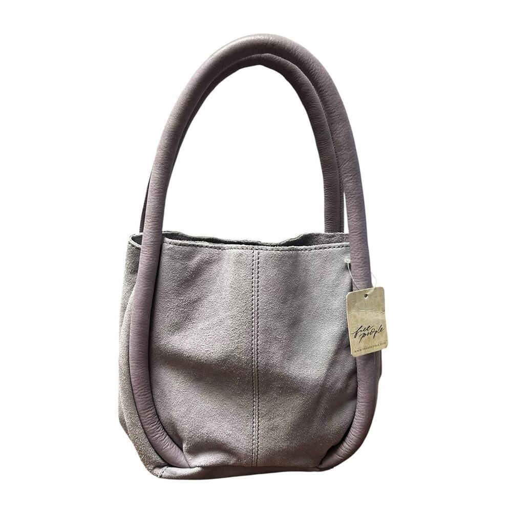 NWT Free People Barlow Suede Bucket Bag Fields of Lilac Purple Boho Casual - Picture 2 of 11